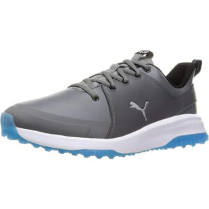 Puma Golf Spikeless Shoes, Grip Fusion Pro 3.0, Men's ( Quiet Shade/Puma Silver/Ibiza Blue)