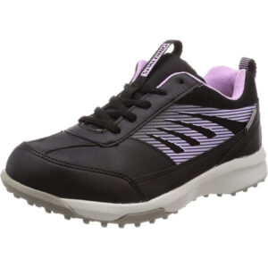 Spalding 3E CIS 3560 Women's Golf Shoes, Sneakers, Waterproof, Wide, Spikeless (black/lavender)