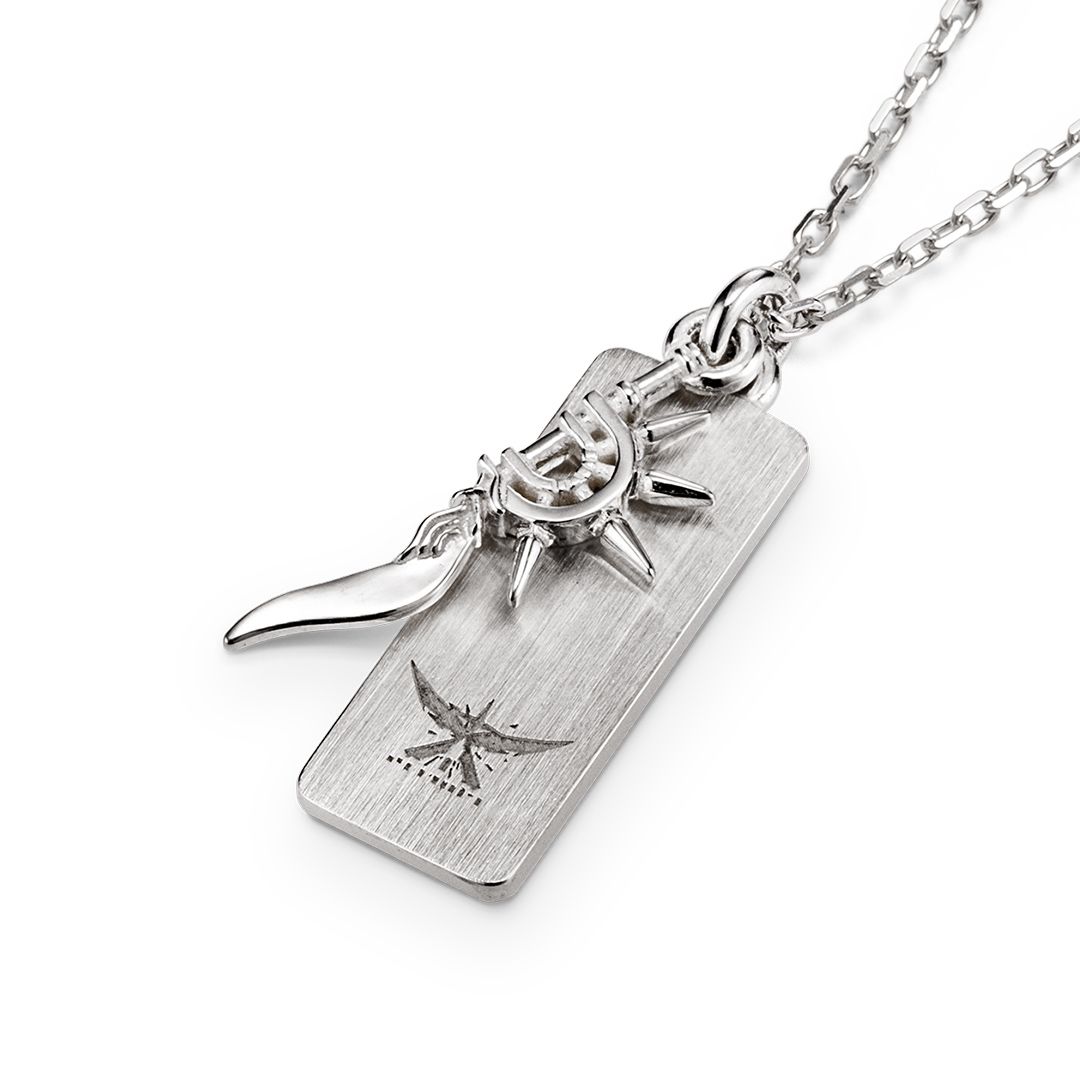  [Kalung Silver] Arknights Motif Necklace (Thorns) Silver PO-24 Eksklusif 