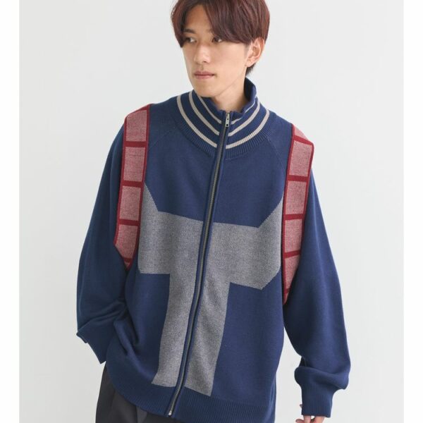 earth music&ecology X My Hero Academia Shoto Todoroki knit blouson