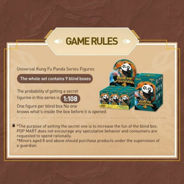 [Popmart Figure] Universal Kung Fu Panda Series blind box (24) Karakter Asli