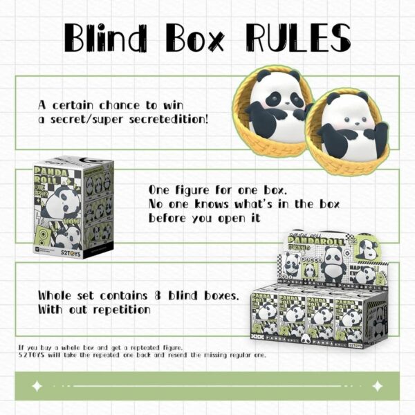 52Toys Figure Panda Roll Daily Life Series 2 blind box (1 piece) Asli Premium