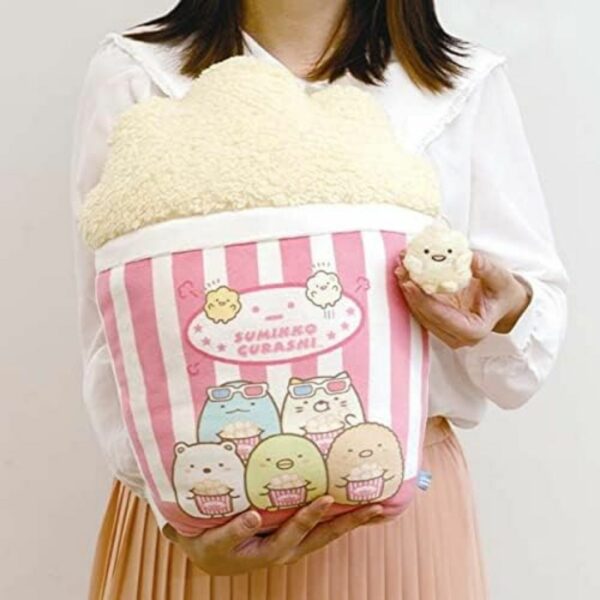 [Bantal] San-X Sumikko Gurashi MF40501 Sumikko Movie Theater Fluffy Popcorn Cushion (Bantal Popcorn lembut) Lucu dan halus