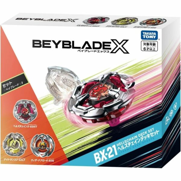 [Beyblade] TAKARA TOMY Beyblade X Hell Chain Deck Set BX21 Terbatas