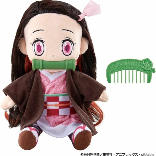 [Plush] Demon Blade Always Together Talking Nezuko Plush (Kimetsu no Yaiba) (25x20x15 cm) (Boneka Nezuko Lucu dan berkualitas)