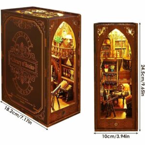 Book Nook Kit Eternal Bookstore (3D Wooden DIY Miniature) Kualitas Terbaik