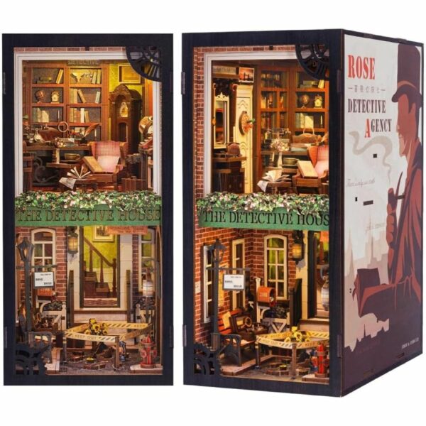 Book Nook Kit Detective Agency (3D Wooden DIY Miniature) Kualitas Terbaik