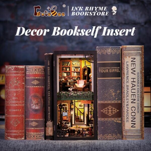 Book Nook Kit Detective Agency (3D Wooden DIY Miniature) Kualitas Terbaik