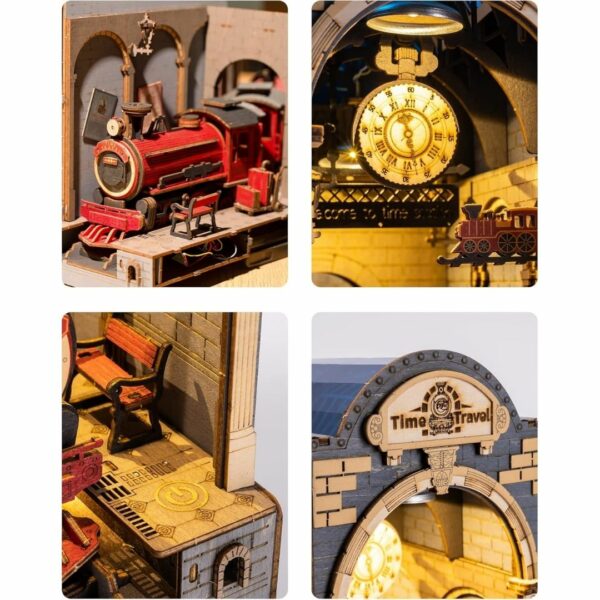 ROBOTIME Book Nook Kit Time Travel (3D Wooden DIY Miniature) Kualitas Terbaik