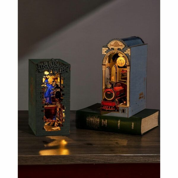 ROBOTIME Book Nook Kit Magic House (3D Wooden DIY Miniature) Kualitas Terbaik