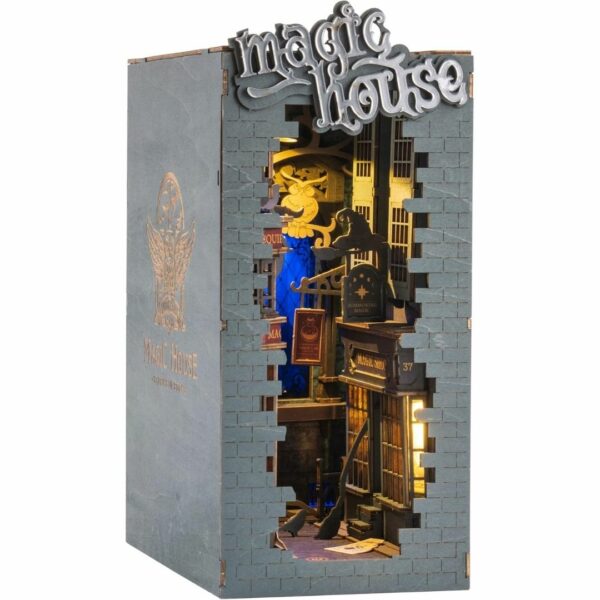 ROBOTIME Book Nook Kit Magic House (3D Wooden DIY Miniature) Kualitas Terbaik