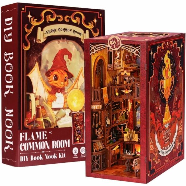 CUTEBEE Book Nook Kit Flame common Room (3D DIY Miniature) Kualitas Terbaik