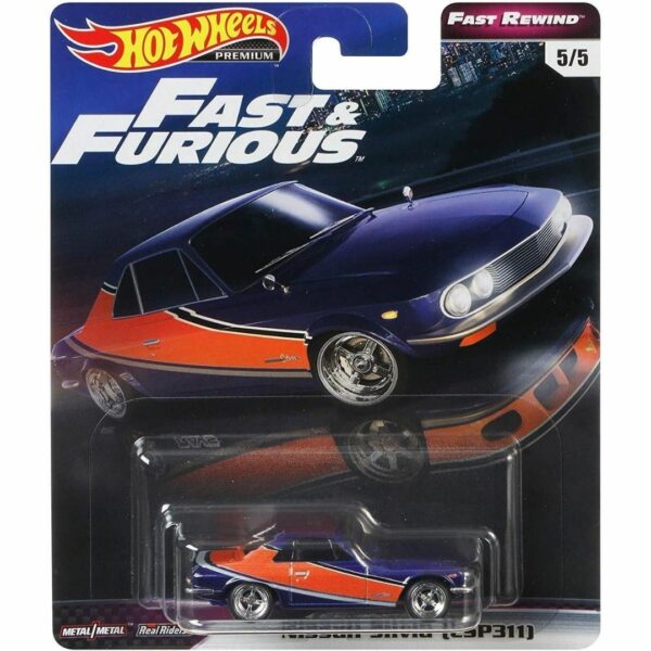 [Mini Car] Hot Wheels Premium Nissan Silvia blue orange (Hot Wheels CSP311) (Hot Wheels Fast & Furious) Kualitas Premium