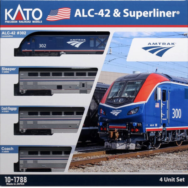 KATO 10-1788 N Gauge Amtrak ALC-42 (Miniatur Kereta) Asli Kualitas Tinggi