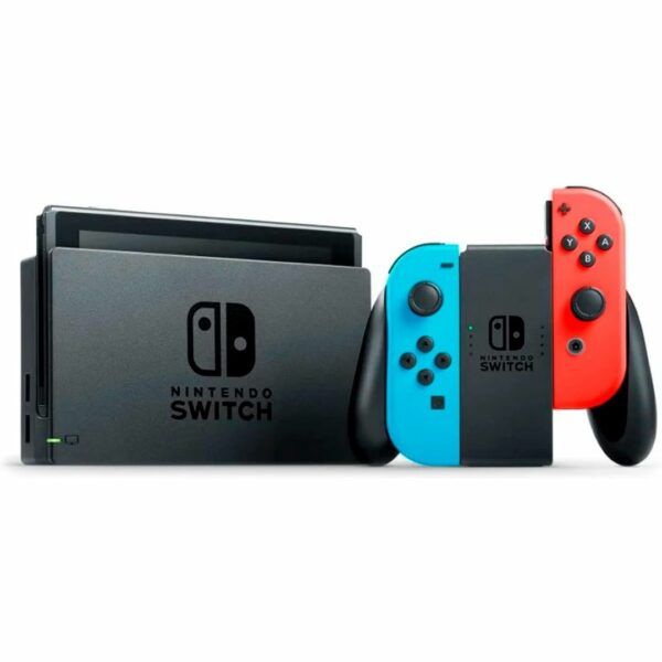 [Console] Nintendo Switch Main Unit Joy-Con (L) Neon Blue / (R) Neon Red (Nintendo) (2019) Asli