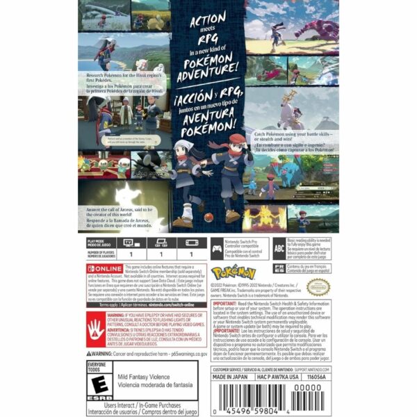 [Kaset Nintendo Switch] Pokemon Legends: Arceus (Nintendo) 2022 Asli