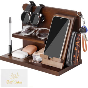 Birthday Gifts Men Wooden Phone Docking Station