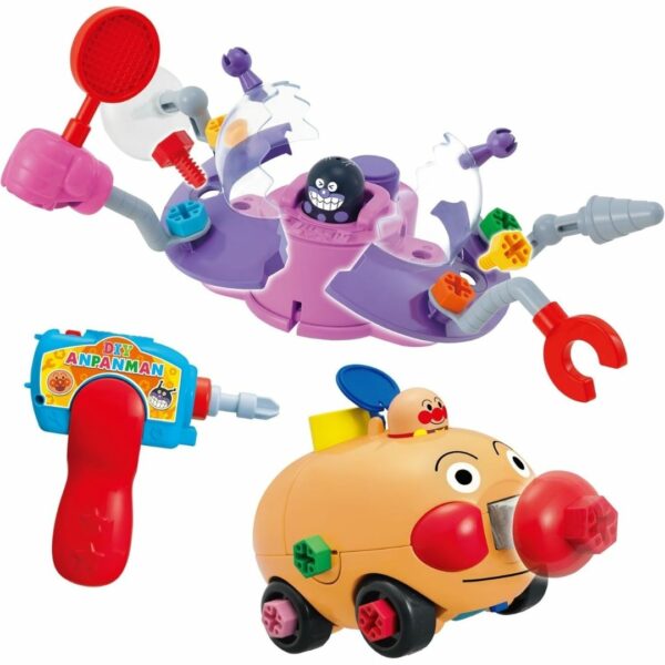 Sega Toys Anpanman Kumitate DIY Super Set NosePunch! Crush! Screw Bikin UFO (2024) Koleksi Terbaik