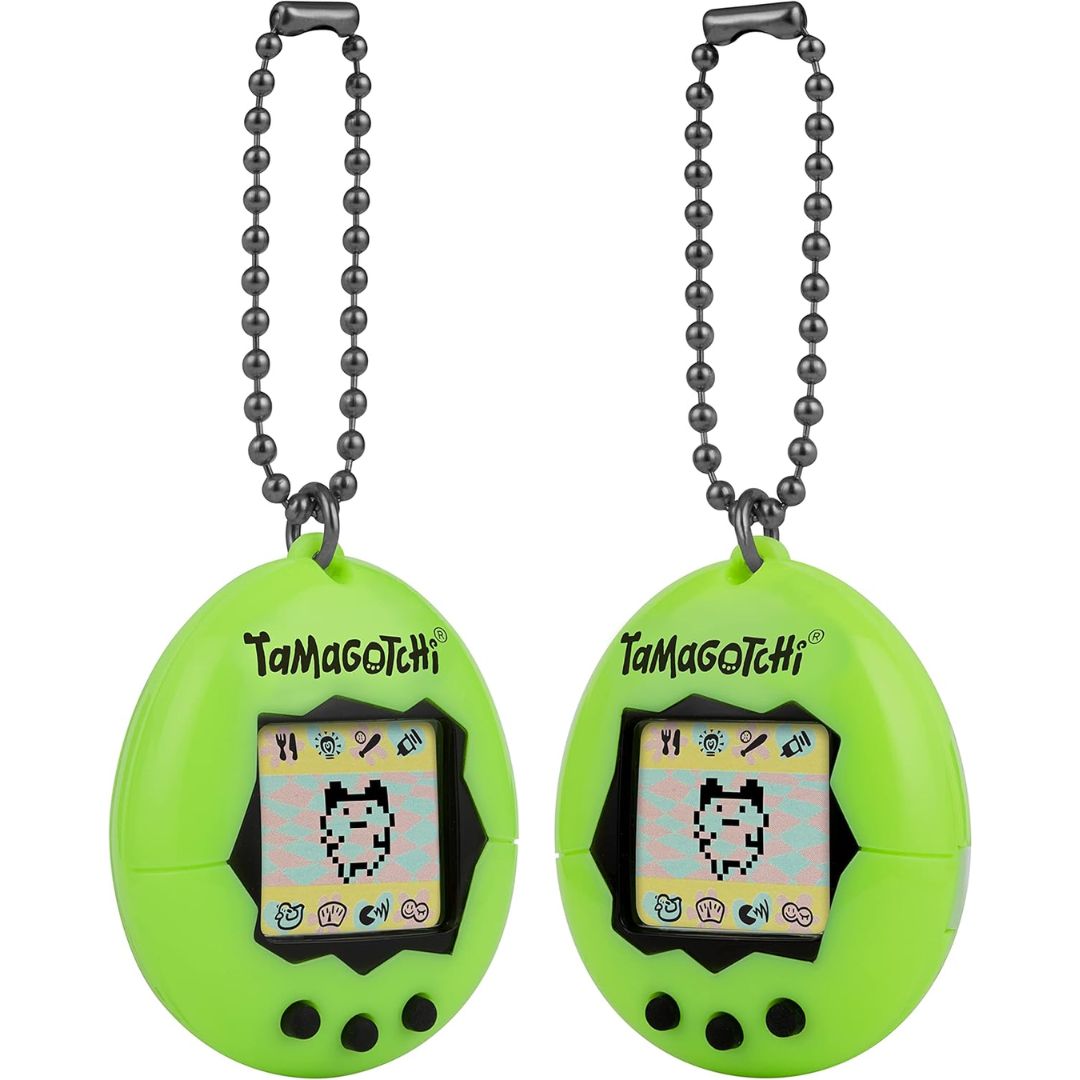 Original Tamagotchi Neon Digital Pet - Updated Logo 1997 Retro Virtual Pet Toy