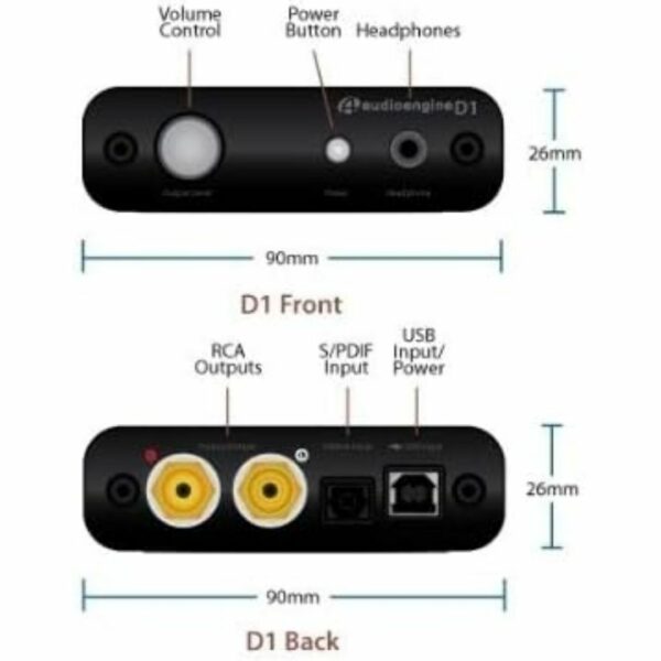 Audioengine D1 24-bit DAC Headphone Amplifier