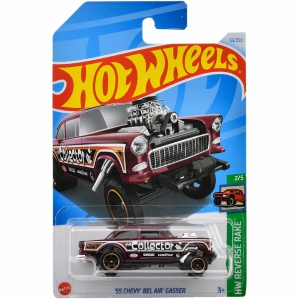 Hot Wheels HXR01 - 55 Chevy Bel Air Gasser Basic Car (Reverse Rake Series)