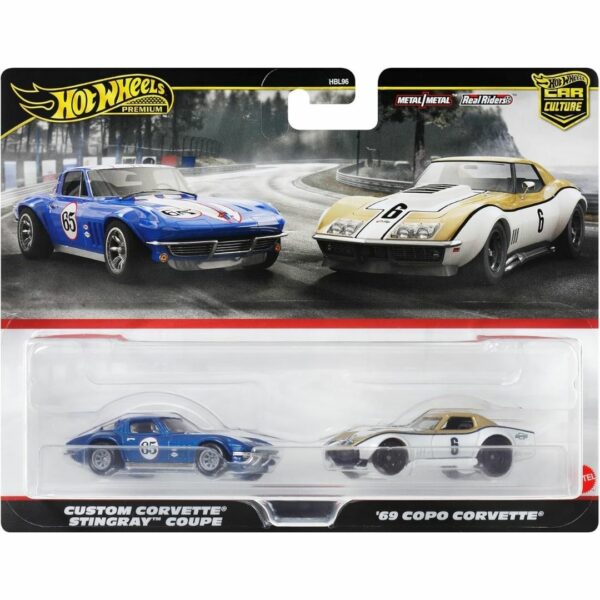 Hot Wheels Premium 2 Pack 69 COPO Corvette / Custom Corvette Stingray