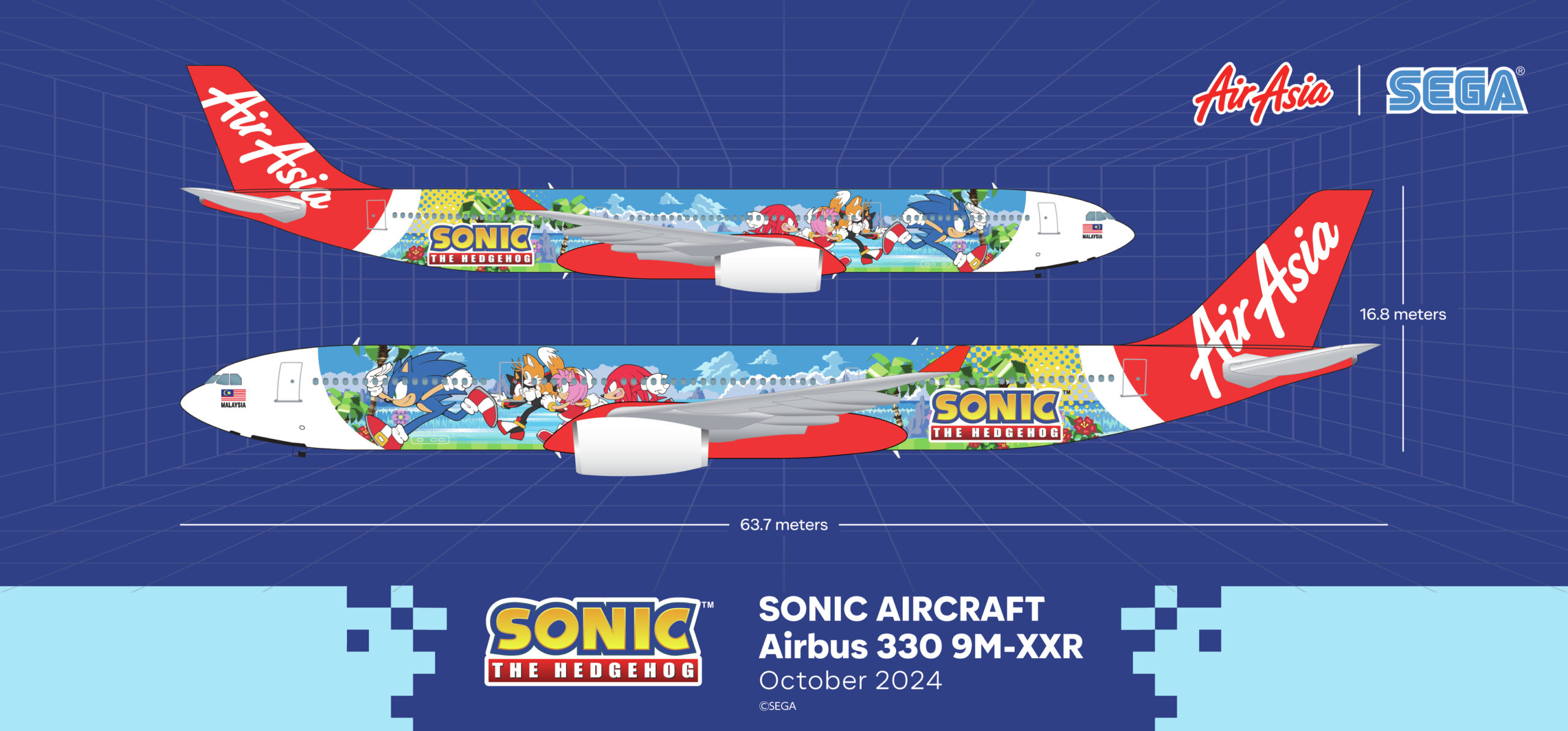 Pesawat Sonic Aircraft Airbus 330 9M-RRX