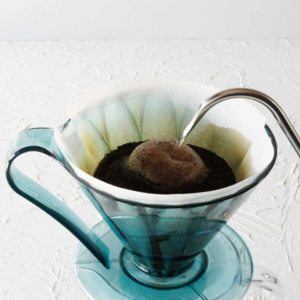 CAFEC Tritan Flower Dripper Clear Blue 1-2 Cups