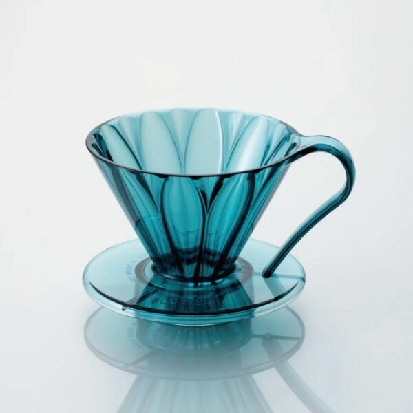 CAFEC Tritan Flower Dripper Clear Blue 1-2 Cups