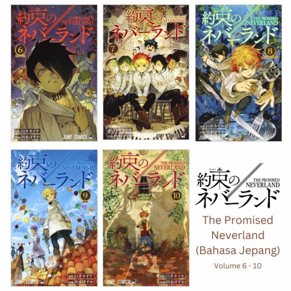 Komik (Shueisha) The Promised Neverland Bahasa Jepang (Volume 6-10)