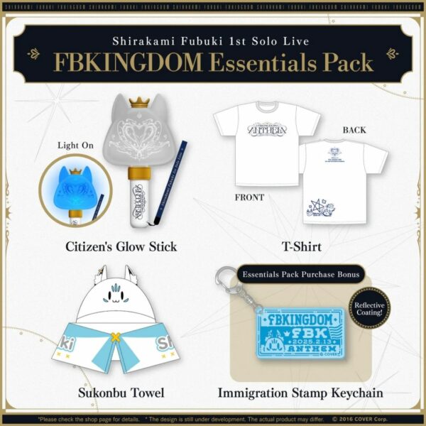 Shirakami Fubuki 1st solo live FBKINGDOM "ANTHEM" live goods SET (PO-24)