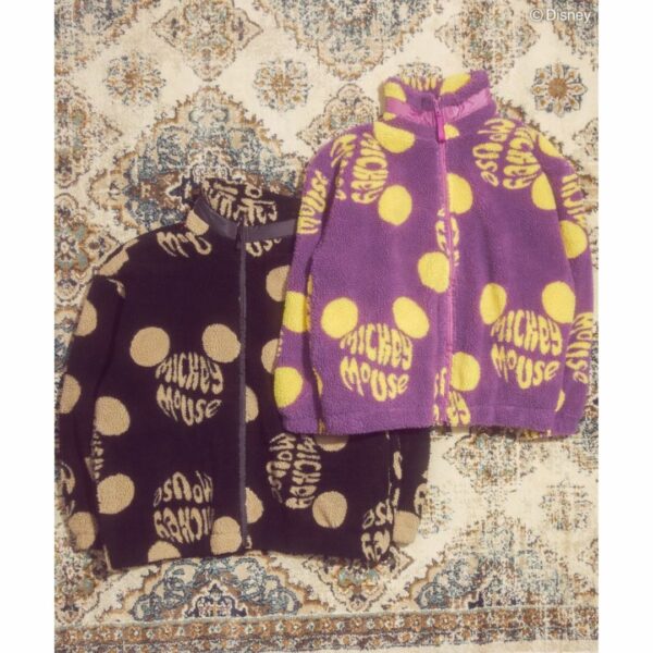 AMERICAN HOLICxDISNEY Boa jacket (Black/Purple)