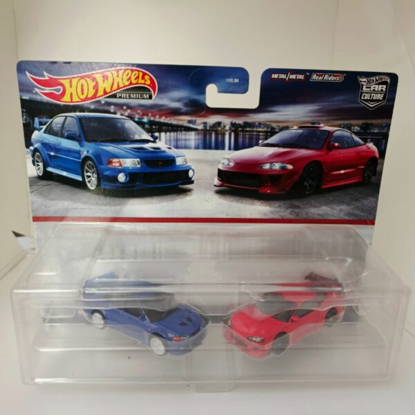 Hot wheels 2 pack Mitsubishi Lancer evolution and 95 Mitsubishi Eclips (HKF59) Stok Terbatas