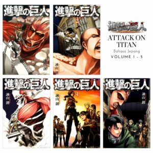 Komik Shingeki no Kyojin: Attack on Titan Volume 1-5 Bahasa Jepang [Kodansha Comics]