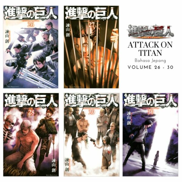 Komik Shingeki no Kyojin: Attack on Titan Volume 26-30 Bahasa Jepang [Kodansha Comics]