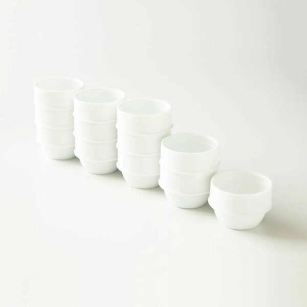 ORIGAMI Cupping Bowl White with COE 12 pcs