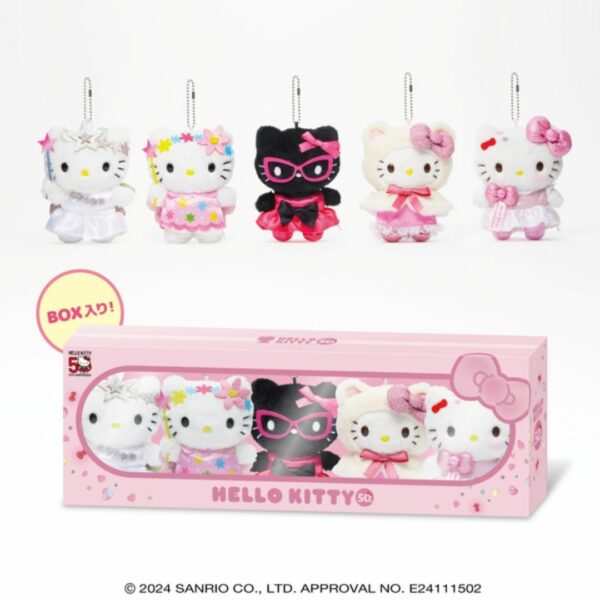 50th anniv Hello Kitty Plush Charm Set [PO-24]