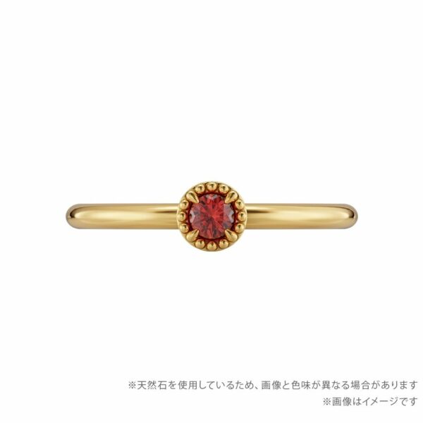 U-Treasure x Houshou Marine Motif Ring (Garnet) Silver (gold plating) w/ Bonus [PO-24]