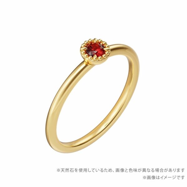 U-Treasure x Houshou Marine Motif Ring (Garnet) Silver (gold plating) w/ Bonus [PO-24]