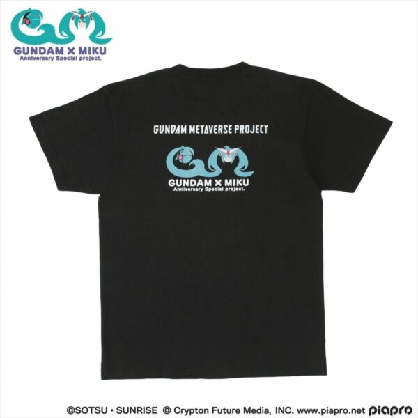 Gundam x Hatsune Miku T-shirt Black [PO-24]