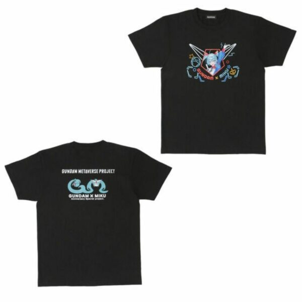 Gundam x Hatsune Miku T-shirt Black [PO-24]