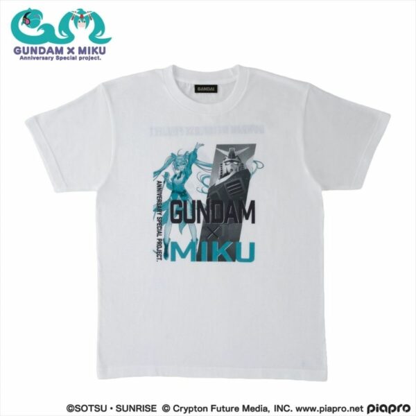 Gundam x Hatsune Miku T-shirt White [PO-24]