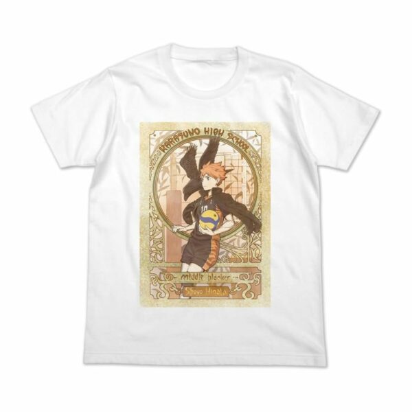 COSPA Haikyu!! Hinata Shoyo Full Color T-Shirt Flying Ver. WHITE L Size [PO-24]