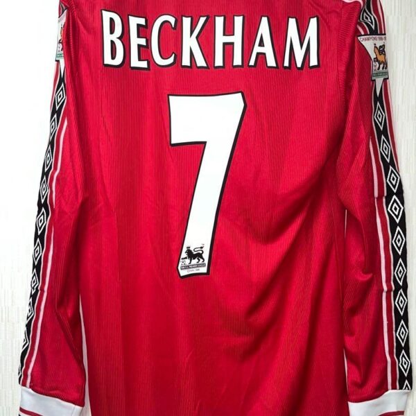 Manchester United 98/99 Treble Winner David Beckham Uniform L Long Sleeve