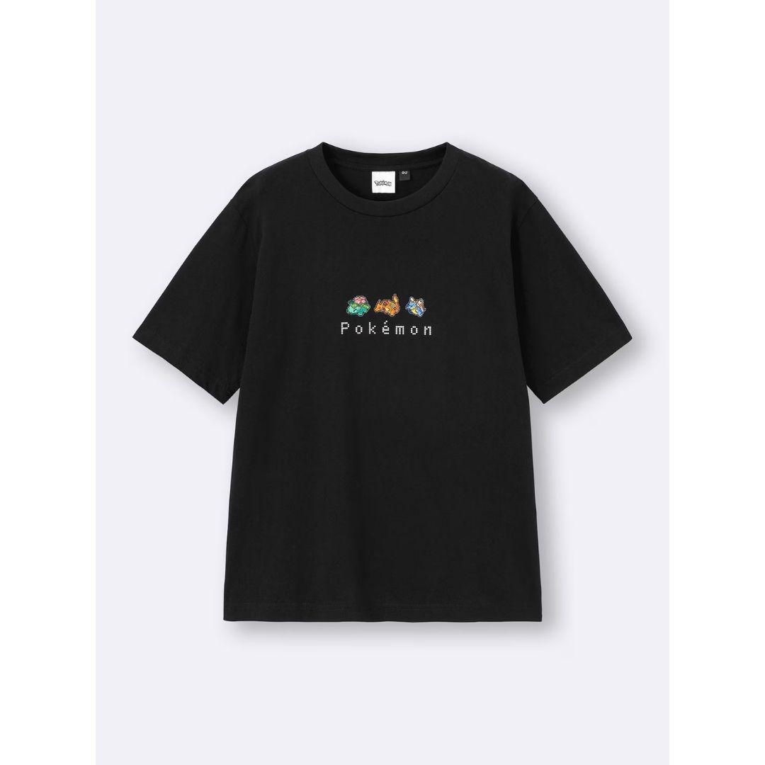 T-Shirt Grafis Pokemon - Venusaur, Charizard & Blastoise Pixel Art!