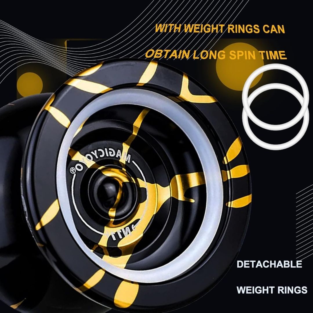 Yoyo Aluminium Profesional N11 Black Gold untuk Trik Unresponsive Pro Yoyo Aluminium Profesional N11 Black Gold untuk Trik Unresponsive Pro