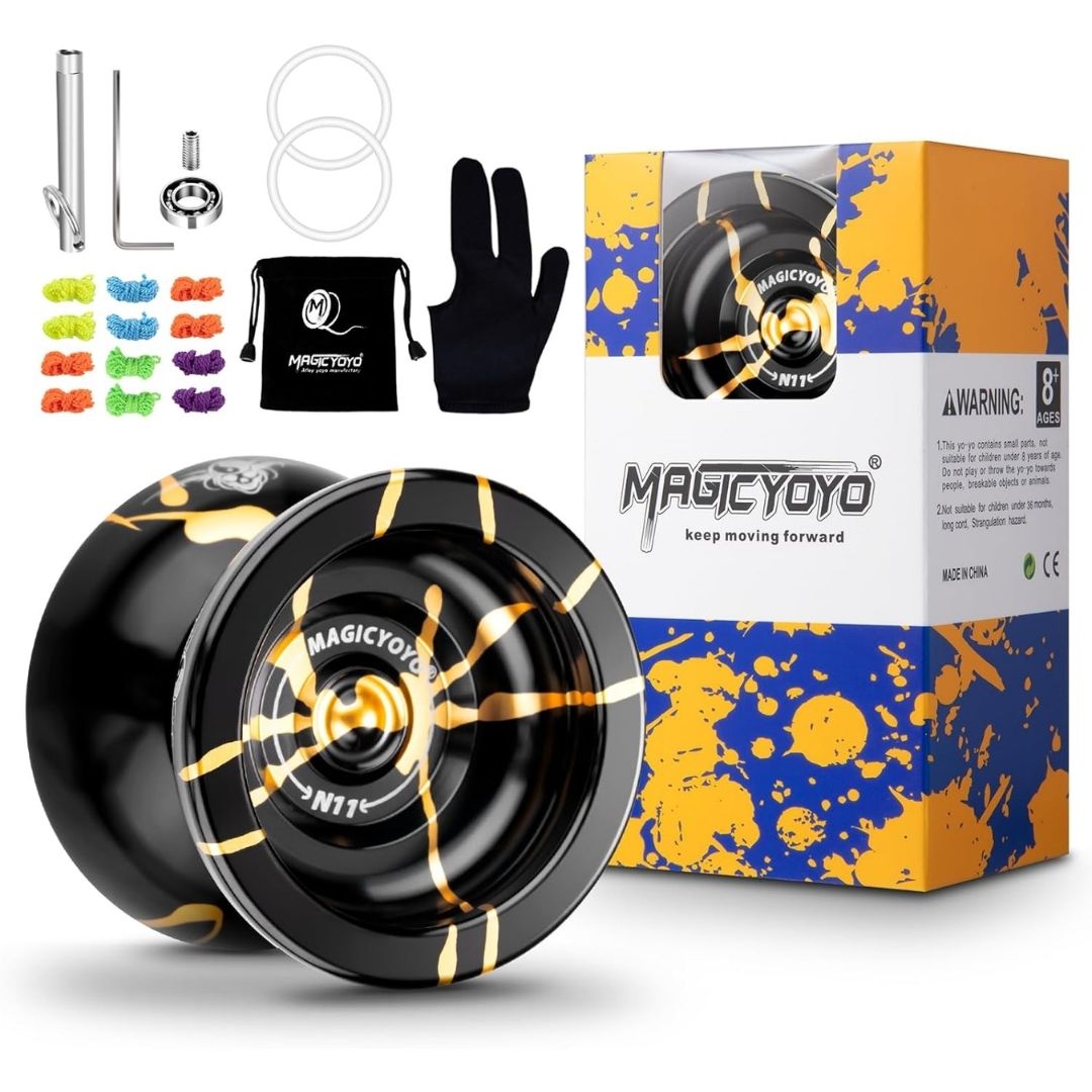 Yoyo Aluminium Profesional N11 Black Gold untuk Trik Unresponsive Pro