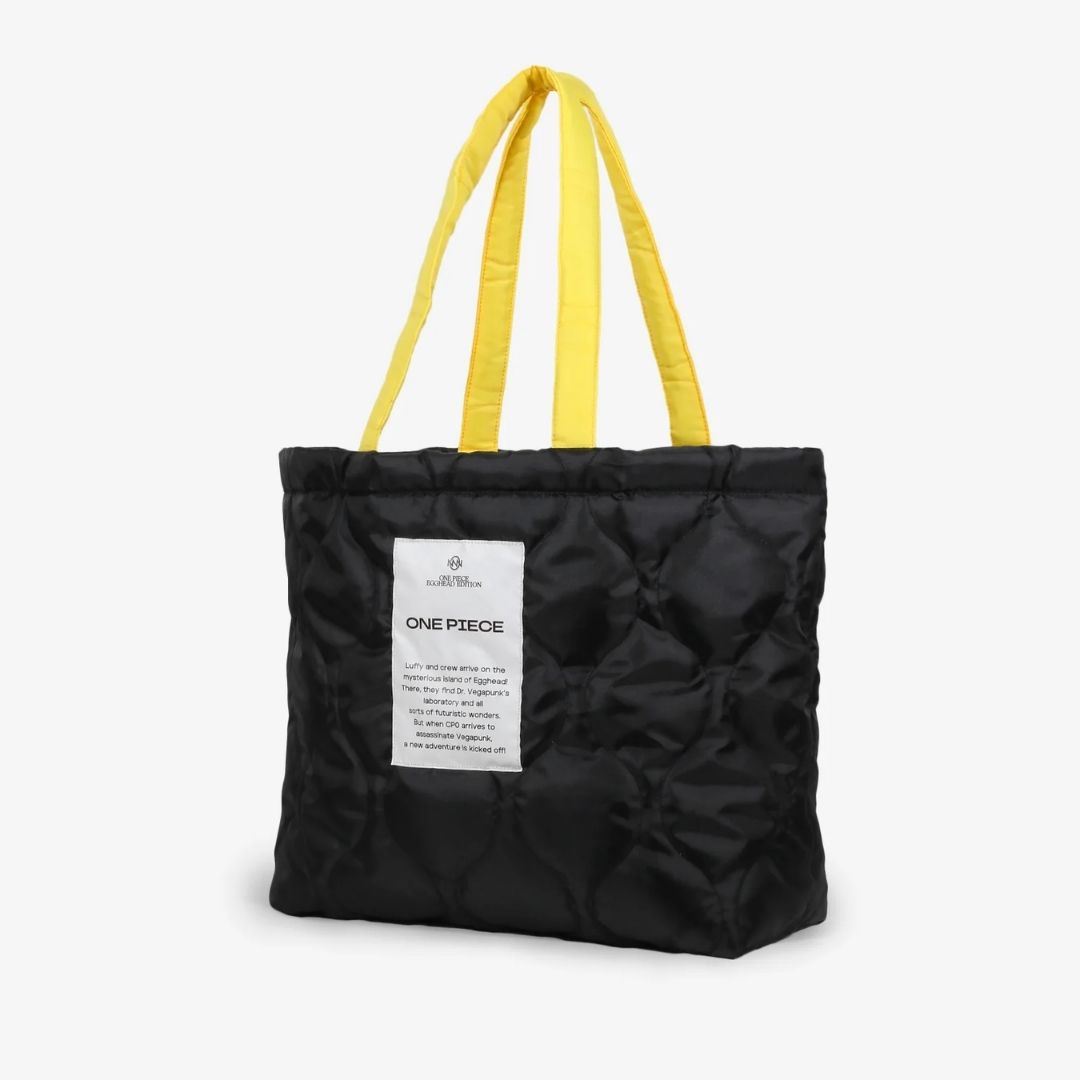 CALTLA ONE PIECE EGGHEAD EDITION Quilted Tote Bag - Tas Tote Katun Quilting Warna Pop