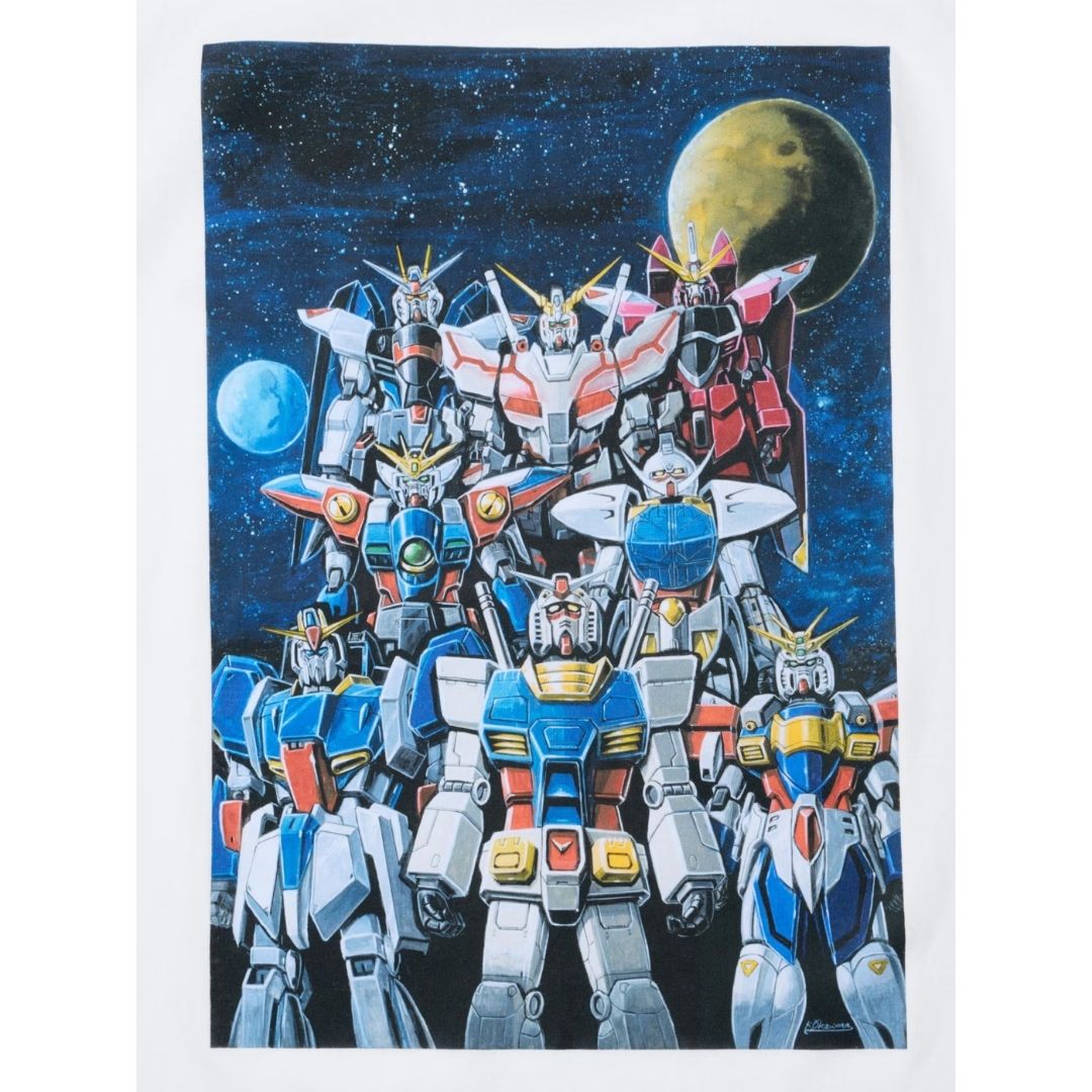 Uniqlo Gundam 45th Anniversary UT Relaxed Fit T-shirt 2 - Kaos Pria Katun Putih All Mobile Suits Uniqlo Gundam 45th Anniversary UT Relaxed Fit T-shirt 2 - Kaos Pria Katun Putih All Mobile Suits