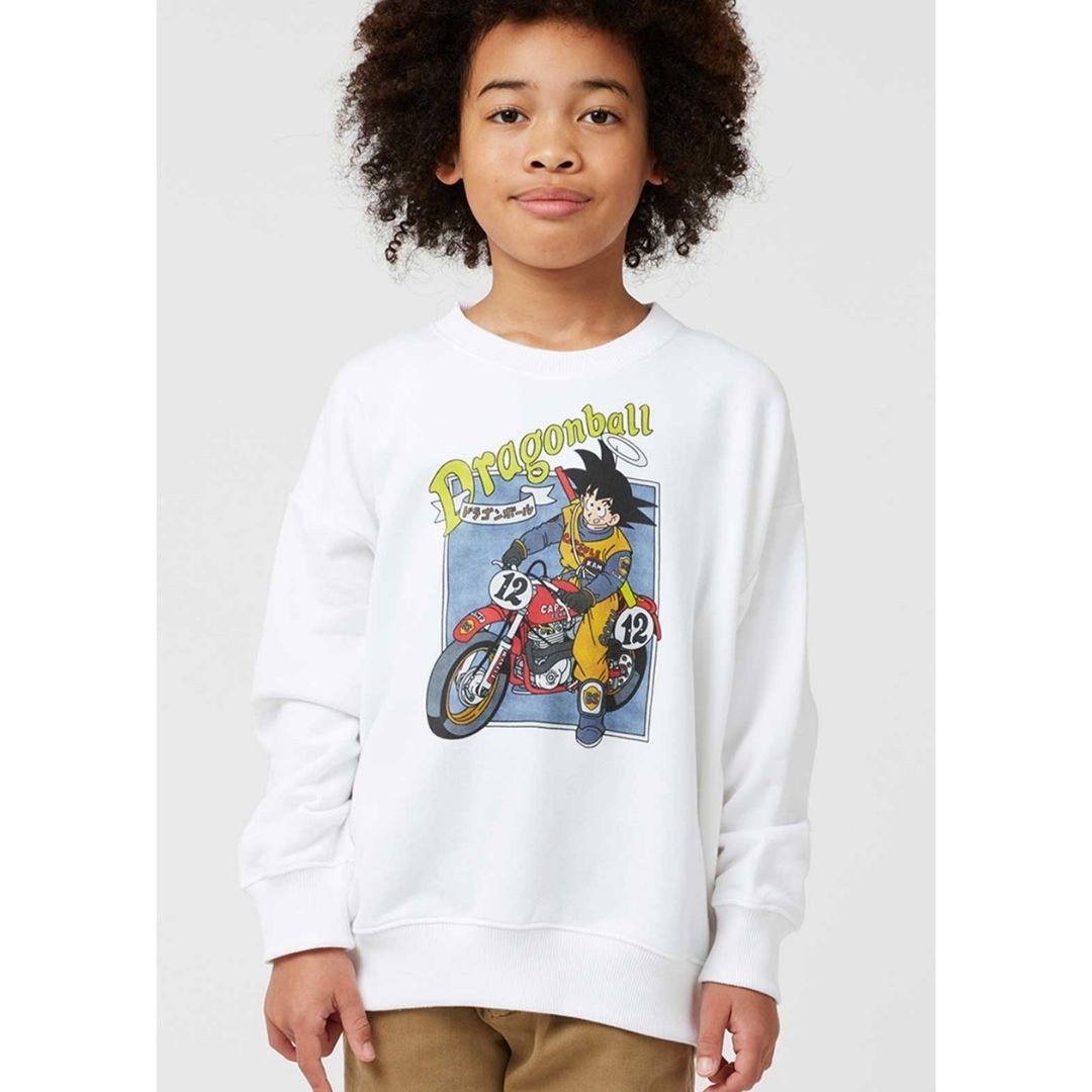 Sweater Dragon Ball Z Son Goku Kids Fleece Big Silhouette Sweatshirt Stylish (Kids)